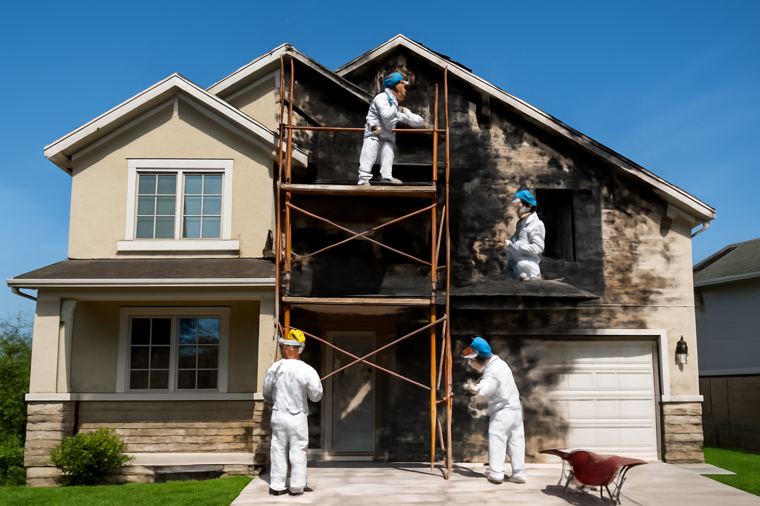 Fire damage restoration service
